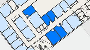
							Planritning för Convendum Avenyn, 5 privata rum, 57 m²