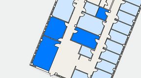 
							Planritning för Växthuset Jägershillgatan, 4 privata rum, 74 m²