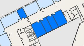 
							Planritning för Convendum Spårvagnshallarna, 5 privata rum, 74 m²