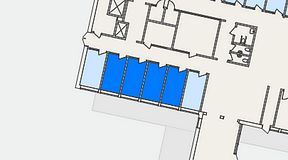 
							Planritning för Regus Lund, 4 privata rum, 57 m²