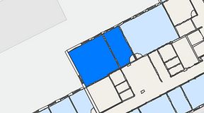 
							Planritning för iOffice Kungsgatan 64, 2 privata rum, 54 m²