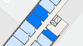Planritning för Regus Almedal, 3 privata rum, 53 m²