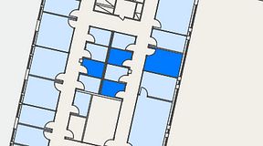 Planritning för Dospace Östra Storgatan, 4 privata rum, 24 m²
