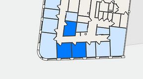 Planritning för United Spaces Nordenskiöldsgatan 24, 3 privata rum, 39 m²