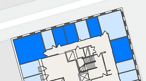 
							Planritning för Regus Östra Hamngatan, 5 privata rum, 86 m²