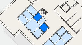 
							Planritning för See you at work, 2 privata rum, 13 m²