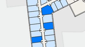 
							Planritning för Regus Rotsunda, 3 privata rum, 56 m²