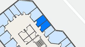 
							Planritning för FASTOFFICE Lunda, 2 privata rum, 18 m²