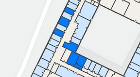 
							Planritning för Quick Office Älvsjö, 5 privata rum, 91 m²
