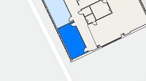 
							Planritning för CoW Hagastaden, 1 privata rum, 34 m²