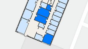 
							Planritning för Växthuset Jägershillgatan, 4 privata rum, 64 m²