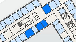 
							Planritning för Regus Kistagången 20b, 4 privata rum, 69 m²