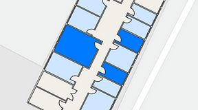 
							Planritning för Quick Office Älvsjö, 3 privata rum, 50 m²