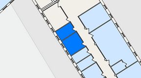 Planritning för FASTOFFICE S:t Olofsgatan, 2 privata rum, 23 m²