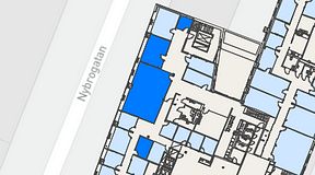 
							Planritning för Regus Östermalmstorg, 4 privata rum, 92 m²