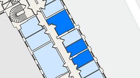 Planritning för Convendum Spårvagnshallarna, 3 privata rum, 42 m²