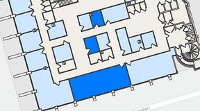 
							Planritning för United Spaces Östra Hamngatan, 3 privata rum, 77 m²