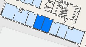 Planritning för FASTOFFICE Tuna Torg Vallentuna, 2 privata rum, 20 m²