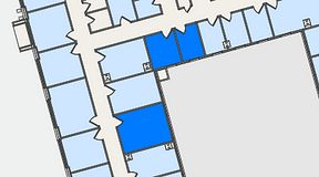 
							Planritning för United Spaces Östra Hamngatan, 3 privata rum, 38 m²