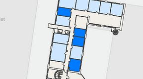 
							Planritning för FASTOFFICE Dalénum Lidingö, 4 privata rum, 40 m²