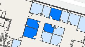 
							Planritning för Spaces Umami Park Sundbyberg, 4 privata rum, 57 m²