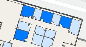 
							Planritning för Spaces Umami Park Sundbyberg, 4 privata rum, 66 m²