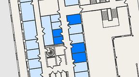 
							Planritning för Spaces Nordenskiöldsgatan, 5 privata rum, 37 m²