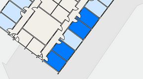 Planritning för Easy Office Uppsala, 4 privata rum, 48 m²