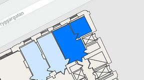 
							Planritning för 7A Posthuset, Vasagatan 28, 2 privata rum, 50 m²