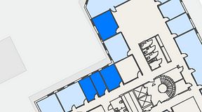 
							Planritning för iOffice Kungsgatan 64, 4 privata rum, 49 m²