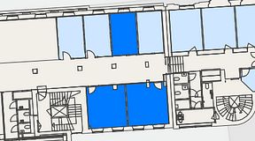 
							Planritning för Convendum Kungsgatan 9, 3 privata rum, 60 m²