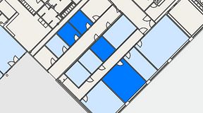 
							Planritning för FirstOffice Hemvärnsgatan 9, 4 privata rum, 52 m²