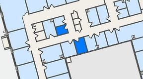 
							Planritning för United Spaces Östra Hamngatan, 2 privata rum, 14 m²