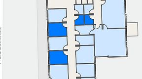 
							Planritning för Helio Frösundavik, 4 privata rum, 30 m²