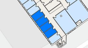 
							Planritning för THE WORKS Slakthusområdet, 4 privata rum, 36 m²