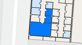 
							Planritning för Kungsholmens Kontorshotell Warfvinges väg, 3 privata rum, 53 m²
