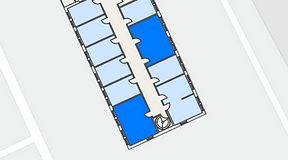 
							Planritning för Easy Office Bromma, 2 privata rum, 56 m²