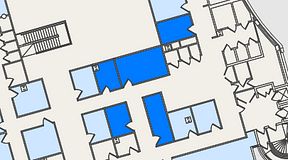 
							Planritning för United Spaces Östra Hamngatan, 5 privata rum, 55 m²