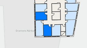 
							Planritning för Regus Täby, 2 privata rum, 23 m²