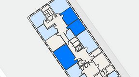 Planritning för Regus Östersund, 3 privata rum, 58 m²