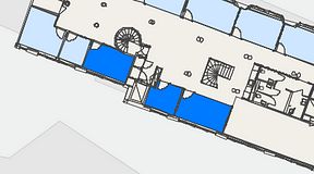 
							Planritning för Convendum Biblioteksgatan 29, 3 privata rum, 49 m²