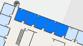 Planritning för Regus Marieholm, 5 privata rum, 70 m²