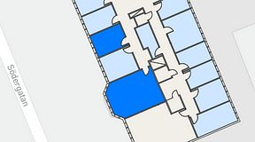 
							Planritning för Regus Helsingborg Södergatan, 2 privata rum, 45 m²