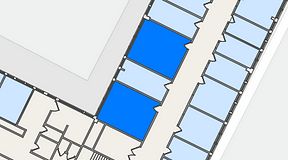 
							Planritning för Quick Office Älvsjö, 2 privata rum, 50 m²