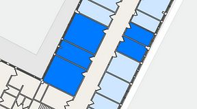 
							Planritning för Quick Office Älvsjö, 5 privata rum, 84 m²