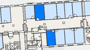 
							Planritning för Convendum Kungsgatan 9, 2 privata rum, 28 m²