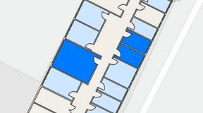 
							Planritning för Quick Office Älvsjö, 3 privata rum, 49 m²