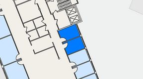 
							Planritning för Technopolis Kista, 2 privata rum, 20 m²
