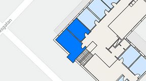 
							Planritning för Dockside Office & Coworking, 2 privata rum, 33 m²