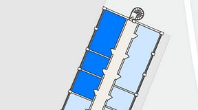 
							Planritning för Maxoffice Nynäshamn, 3 privata rum, 60 m²